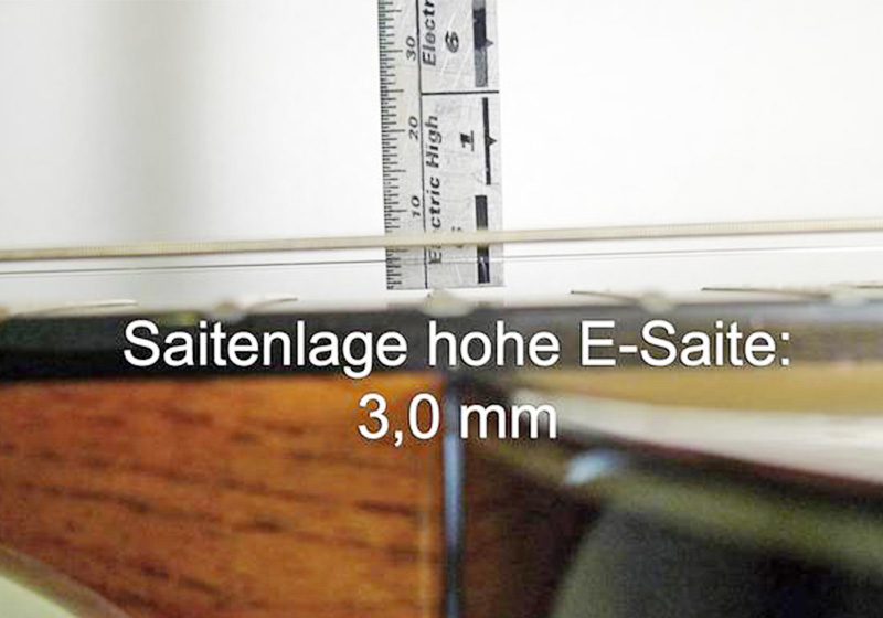 Saitenlage hohe E-Saite